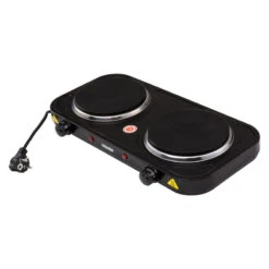 Cuisinière Électrique Portable De Voyage Camping 2 Feux 2000W Mesko -Matériel De Pêche cuisiniere electrique portable de voyage camping 2 feux 2000w mesko 2