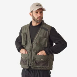 GILET De Pêche 500 Kaki -Matériel De Pêche gilet de peche 500 kaki 3