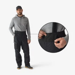 Pantalon De Pêche Imperméable Homme - FT 500 WPF Noir -Matériel De Pêche pantalon de peche impermeable homme ft 500 wpf noir 2