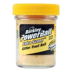 Berkley PATE A TRUITE PECHE DE LA TRUITE EN ETANG AUX APPATS JAUNE PÂLE PAILLETÉE 50G