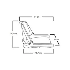SIÈGE PILOTE RABATTABLE BLANC -Matériel De Pêche siege pilote rabattable blanc 5