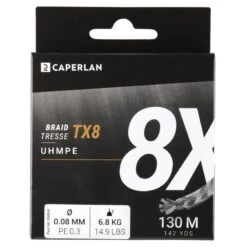 TRESSE PECHE AUX LEURRES TX8 GRIS 130M -Matériel De Pêche tresse peche aux leurres tx8 gris 130m 2