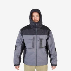 Veste De Pêche Imperméable 500 Grise -Matériel De Pêche veste de peche impermeable 500 grise 1